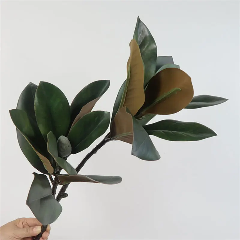 82cm Large Artificial Plants Fake Ficus Tree Branch Plastic Palm Leaves Faux Rubber Tree Foliage Tropical Plant for Home Garden