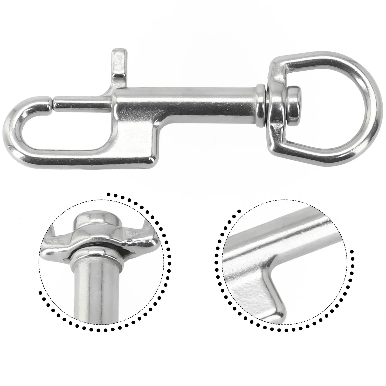 

Scuba Diving 316 stainless steel Bolt Snap Hook Single Ended Clip Swivel Degrees Hook BCD Scuba Diving Accessories