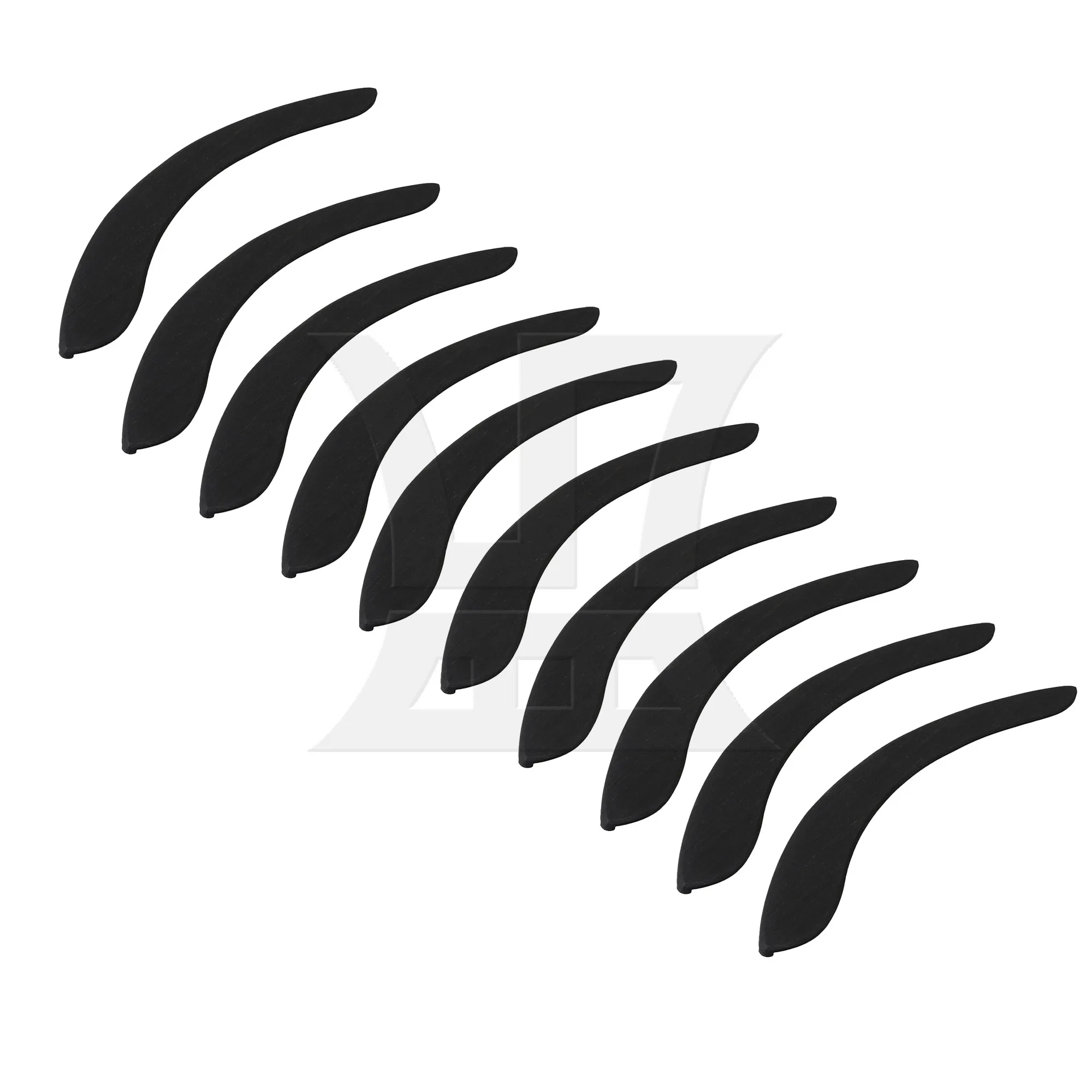 

Yibuy 10 Pcs 20x3.1x 0.7cm Black Figured Solid Ebony Guitar Armrest Adhesive for Acoustic Guitar Instrument Accessories