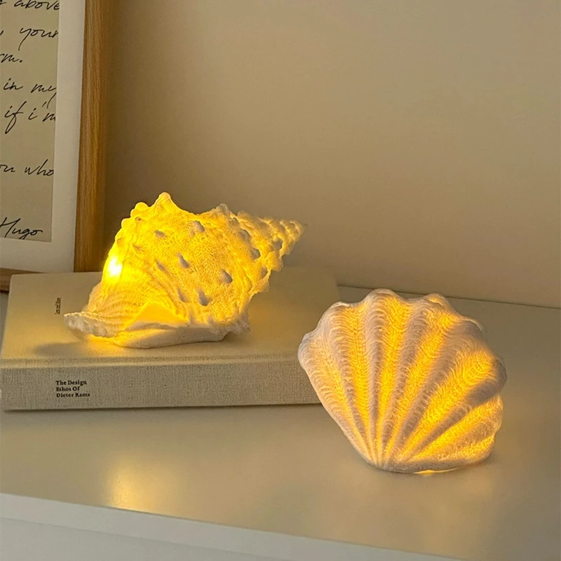 Designer Resin Creative Conch Shaped Floor Lamps Vintage Decorative Table Light Living Room Children's Room Illumination Fixture