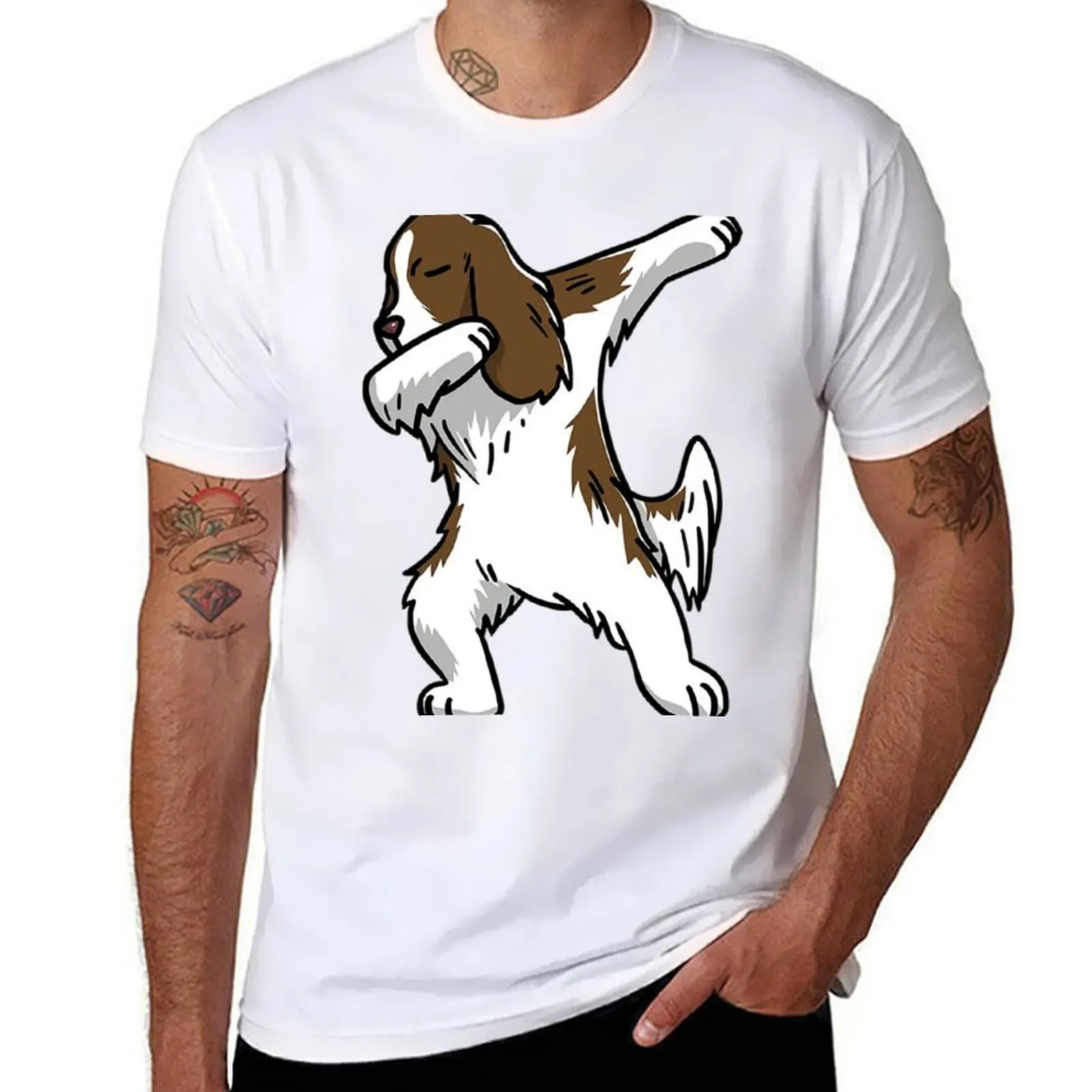 Funny Dabbing English Springer Spaniel dog Dab Dance T-Shirt t shirt man plain man t shirt summer T-Shirt