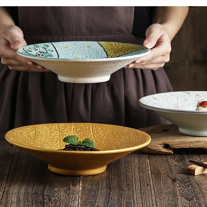 

10-дюймовая окрашенная керамическая супная лапша большой емкости, отель, ресторан, кухонная посуда