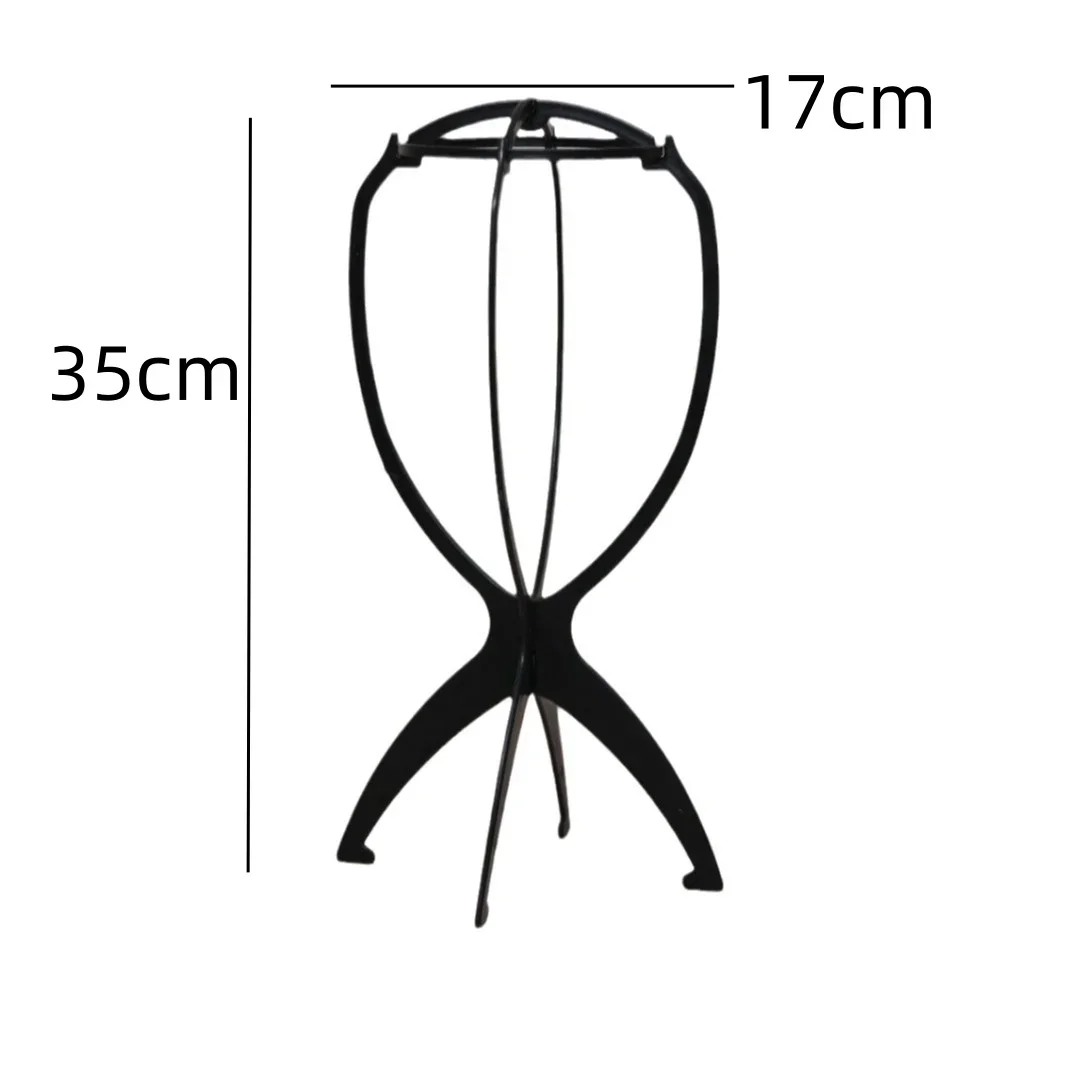 Folding Wig Stand Durable Easy Assembly Wig Cap Holder Portable Plastic Hair Hat Display Stand Ideal for Home Salon Travel Use