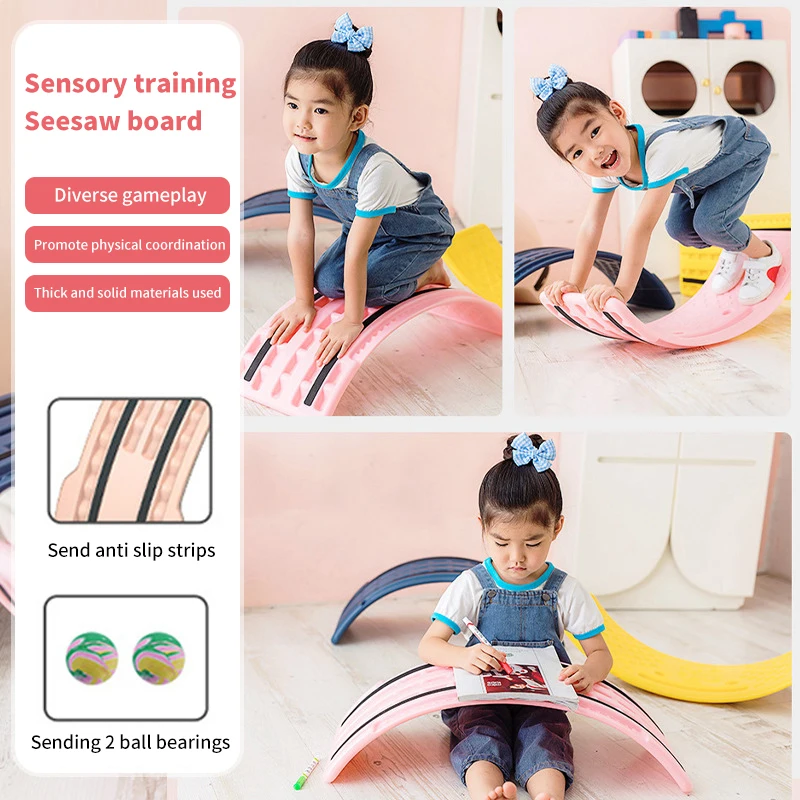 Kids Rocking Balance Seesaw Board Training Equipment Game Teeterboard Play Toy Plate