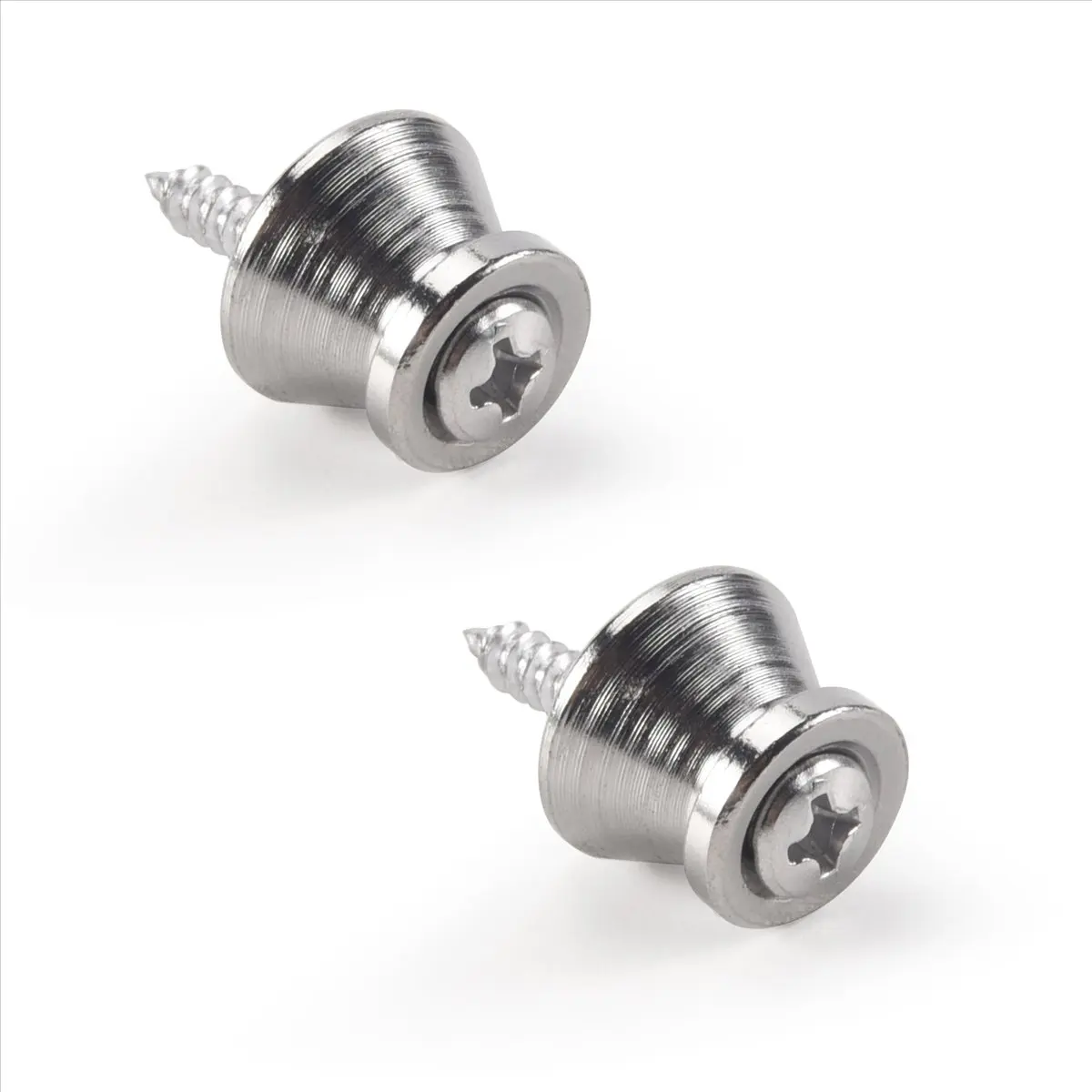ABXY 2 x Electric Acoustic Guitar Strap Button Lock Pins Pegs Pads Silver