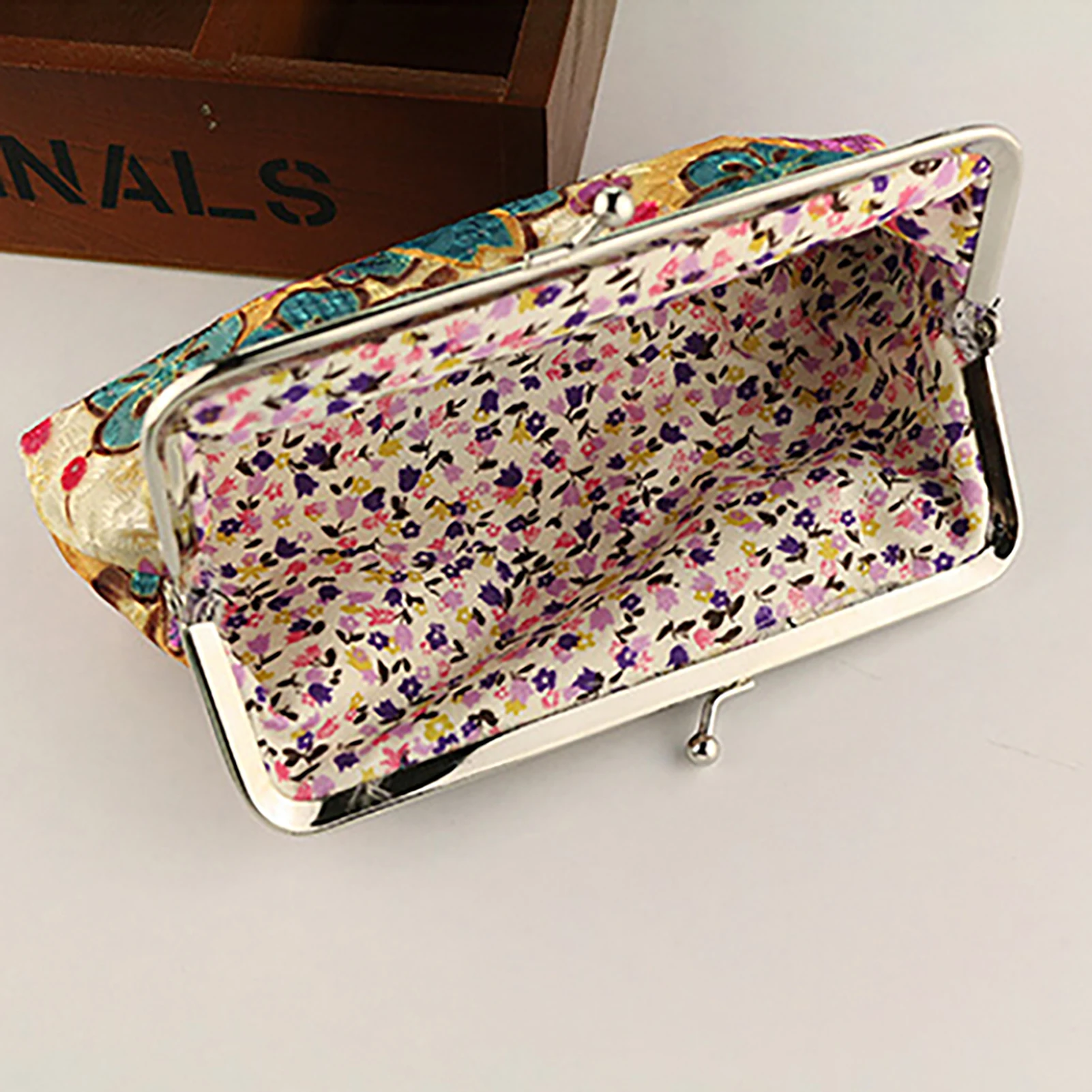 New Women\'s Coin Purse Cotton Embroidery Flower Handbag Hasp Pouch Wallet Money Bag Carteira кошелек женский bolsa