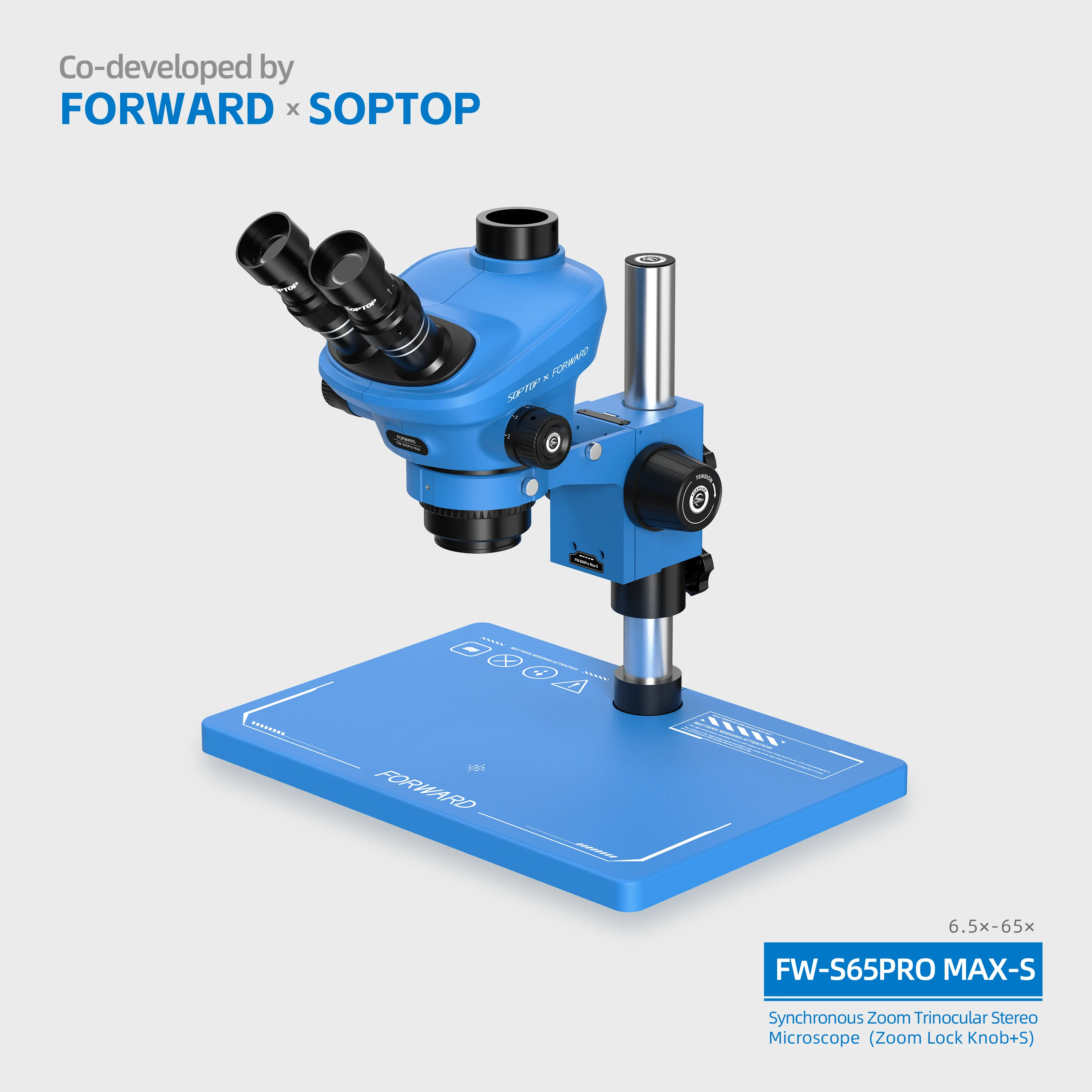 Myt FORWARD X SOPTOP Co-Developed FW-S65Promax-S Professional Mobile Tool Suitable Motherboard Repair Microscope For CPU Repairi