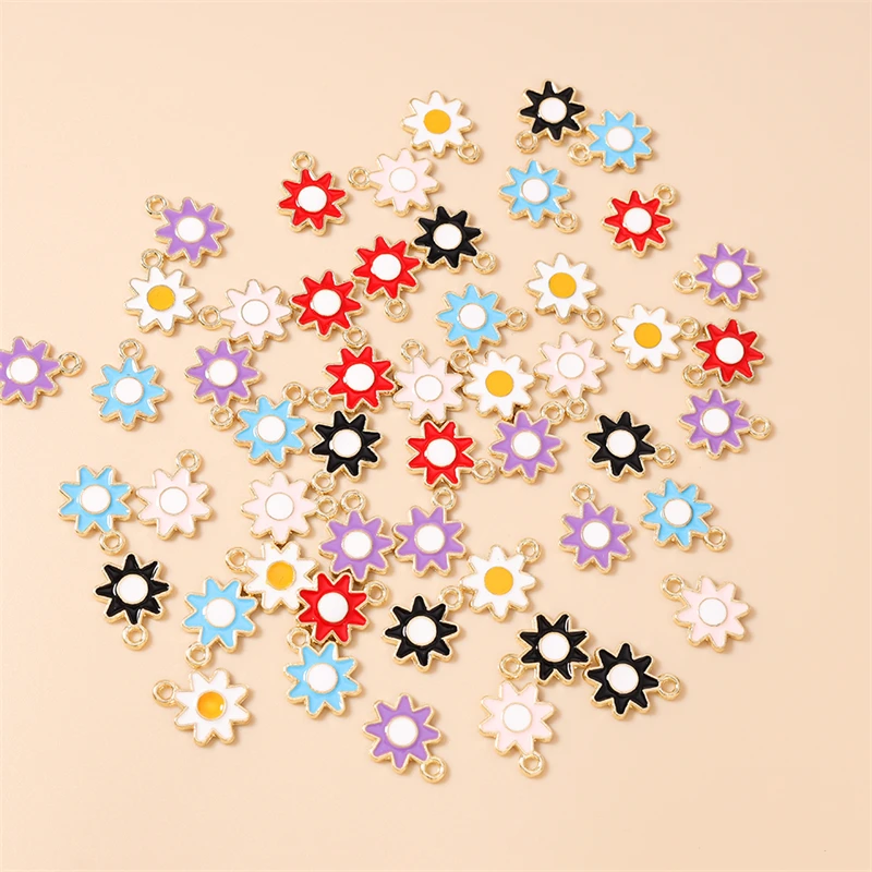 20 Stück 12x16mm Niedliche Bunte Emaille-Sonnen-Anhänger für die Herstellung von Halsketten, Ohrringen, Armbändern, DIY-Handwerk und Schmuckzubehör – Detail 14