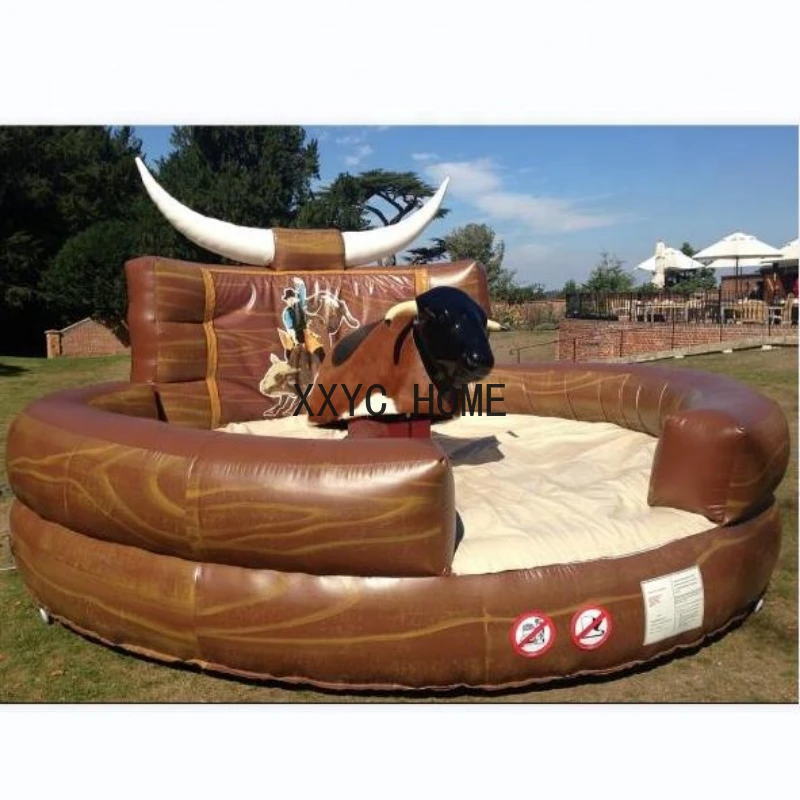 Commercial used adults mechanical games rodeo bull riding machine controls inflatable mechanical bull ride for sale