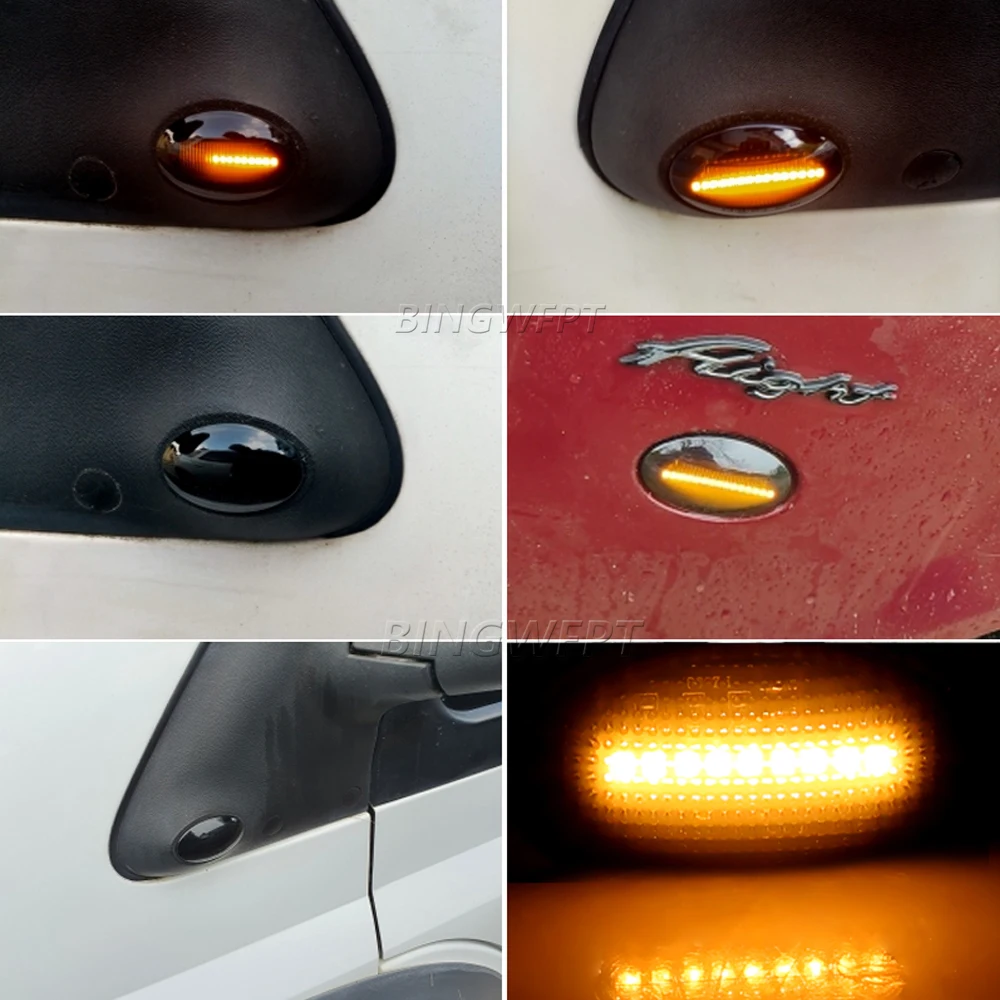 Dynamic LED Turn Signal Blinker Side Marker Lights lamp For Ford Fiesta III IV MK3 MK4 KA Mondeo I MK1 Transit Tourneo MK6 MK7 view 6