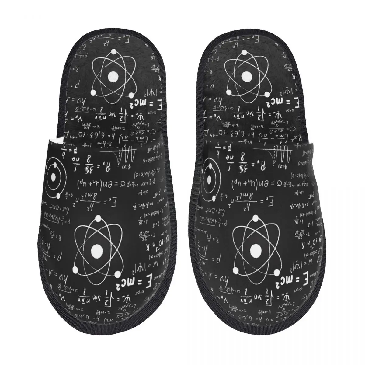 Zapatillas peludas para hombre y mujer, chanclas cálidas y especiales para el hogar, Harajuku, Geek, profesor de matemáticas