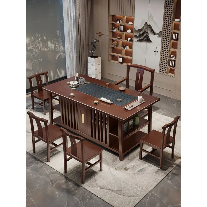 

New Chinese tea table and chair combination solid wood coffee table