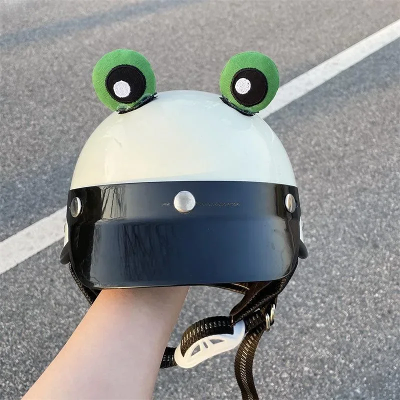 Accessori per la decorazione del casco dell'orecchio di coniglio batteria per veicoli elettrici ornamenti per casco da moto senza caschi