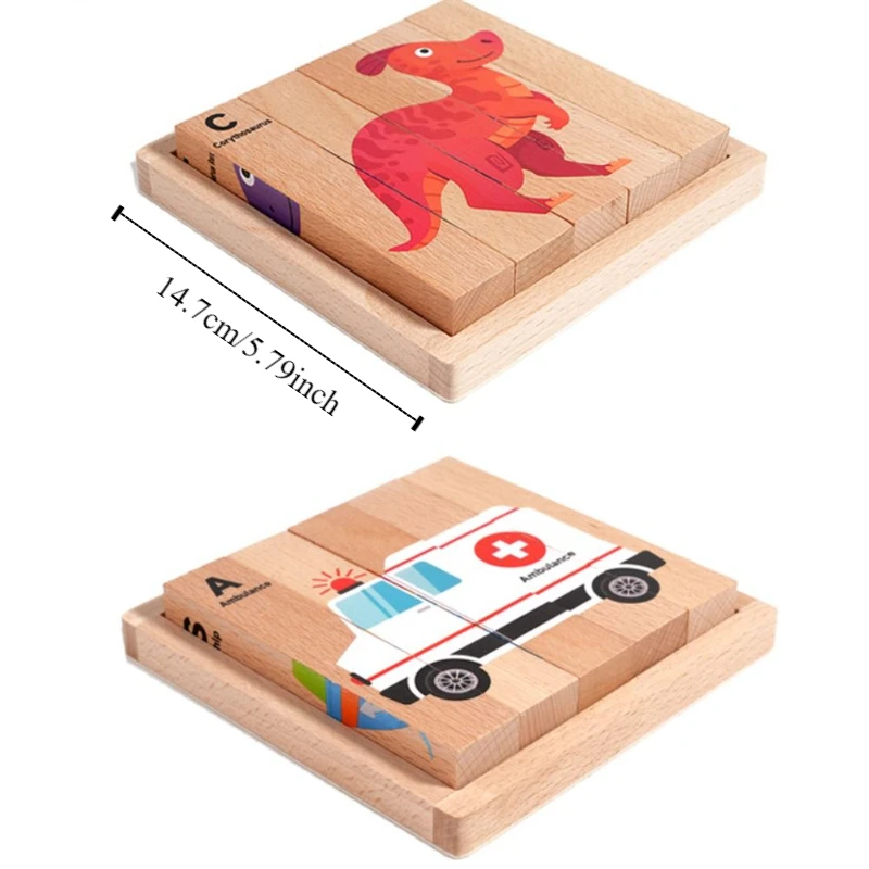 Holz Kinder Holz Tiere Puzzle Passende Pädagogische Verkehr Holz Puzzle Spielzeug Logisches Denken Montessori
