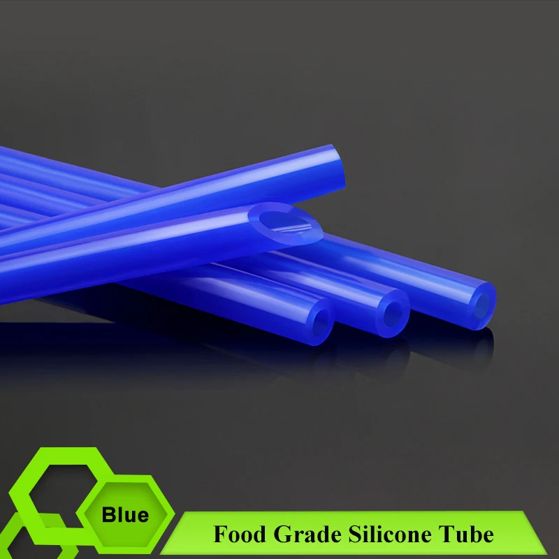 

1/5/10M Blue Food Grade Silicone Rubber Tube Pipe ID 0.5~32mm OD 1~38mm Flexible Aquarium Air Irrigation Garden Watering Hose