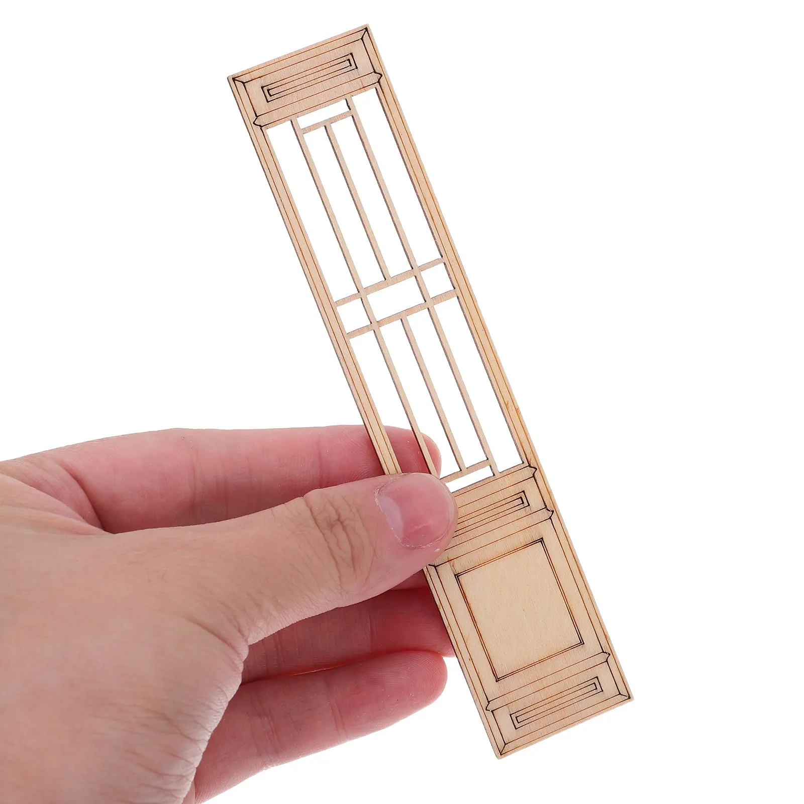 

10 Pcs Miniature Landscape Doors Windows Decor Decorative Screen Dollhouse Fairy Micro Supplies Partition Wood Furniture Garden
