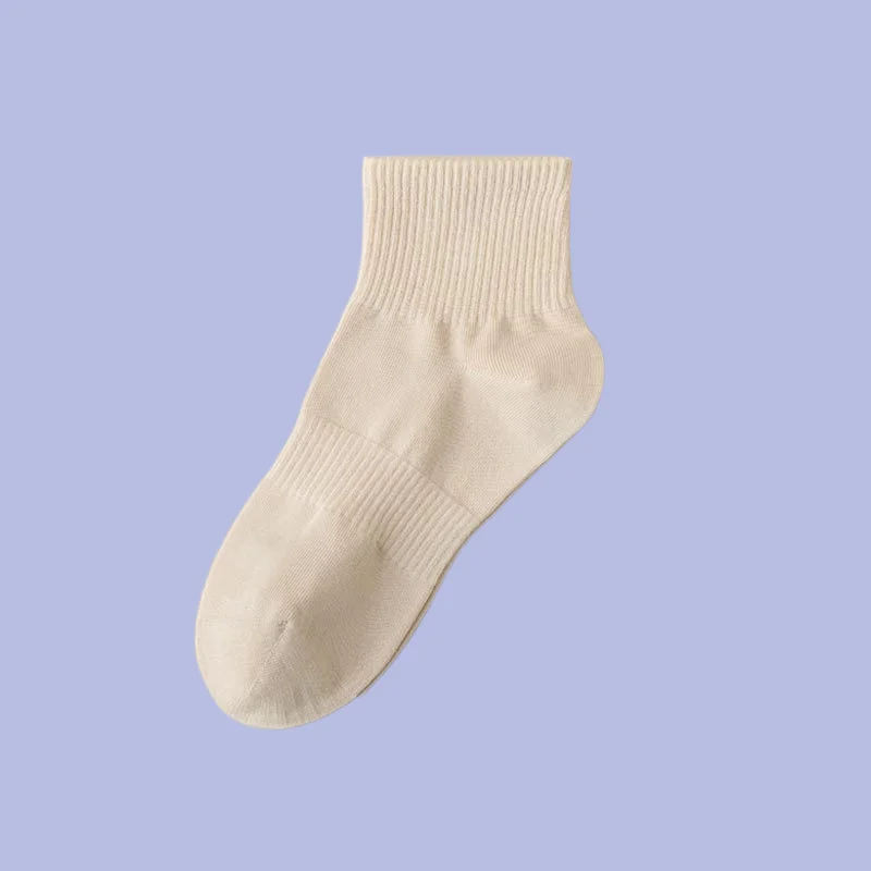 5/10 Paar neue Frühling und Sommer dünne kurze Socken einfarbige atmungsaktive Socken ohne Knochen Frauen einfarbige lässige Baumwoll socken