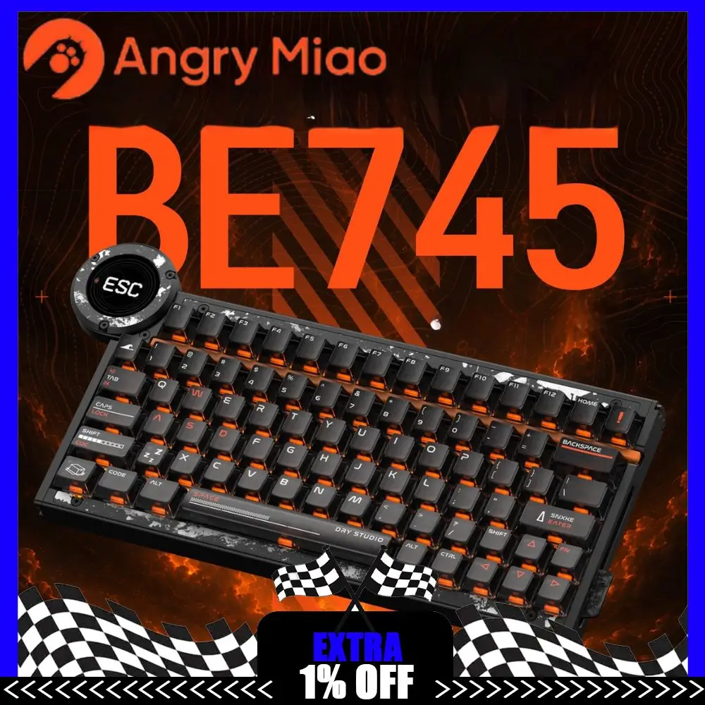 AngryMiao Battleye R2 BE745 Magnetic Axis Keyboard RT0.001 Aluminum Esports Gaming Mechanical Keyboard  RGB PC Accessories Gift
