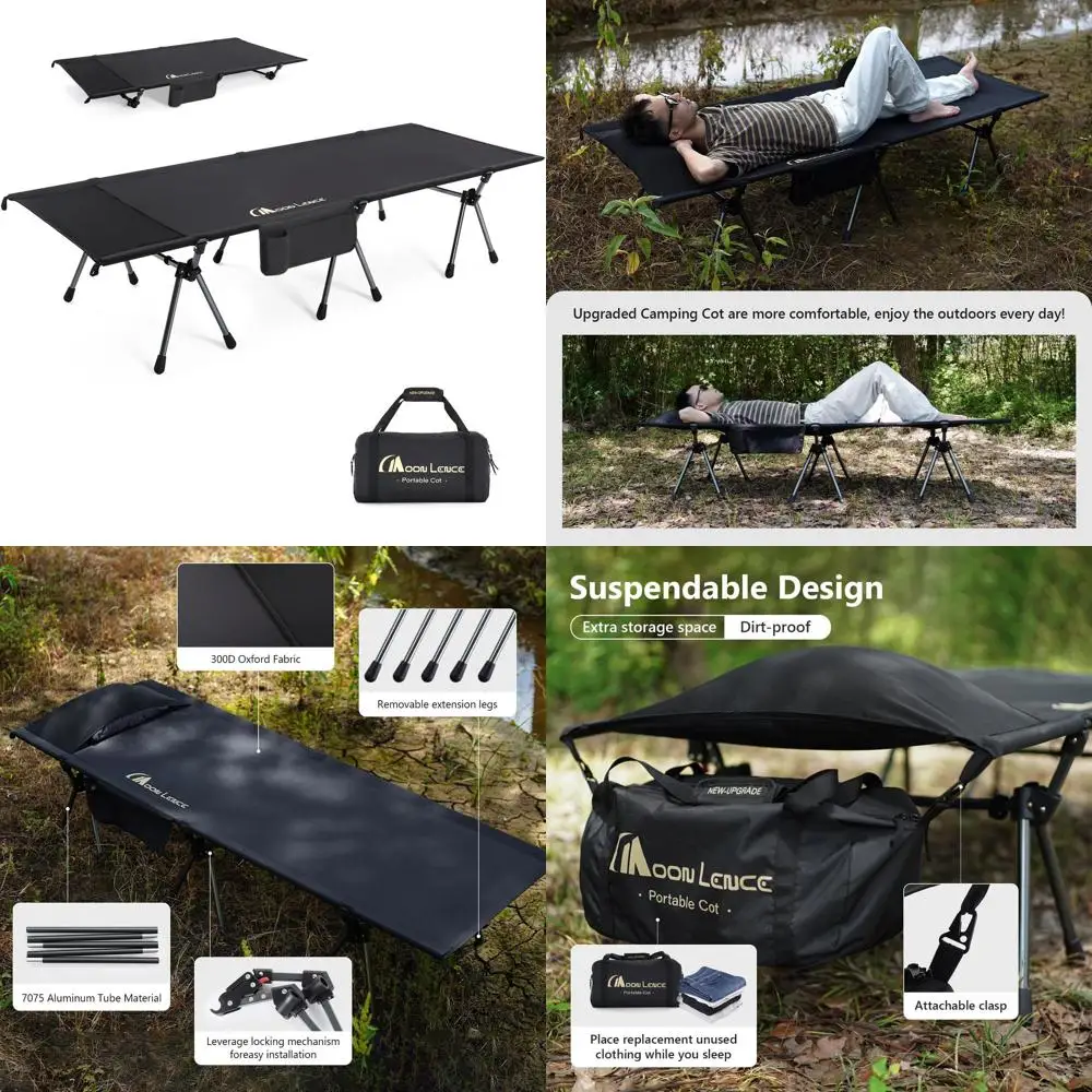 

Кемпинговая кроватка с регулируемой высотой — поддерживает 330 фунтов, портативная складная кровать с удлинителями для ног для кемпинга, пеших прогулок, сна, 1 упаковка,
