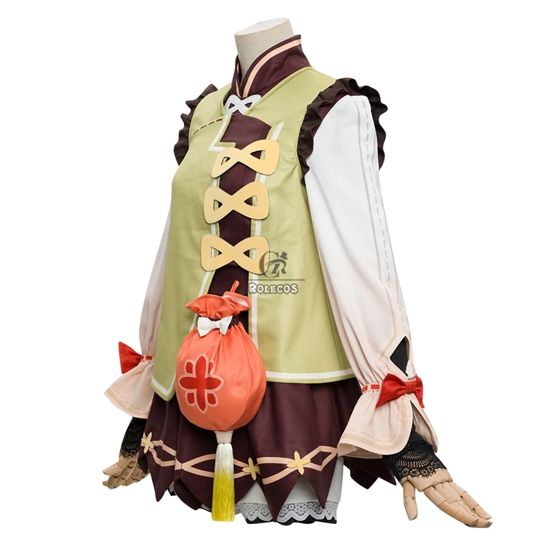 ROLECOS Genshin Auswirkungen Yaoyao Cosplay Kostüm Nette Lolita Mädchen Kleid Halloween Kostüme Schöne Uniform Frauen Party Outfit