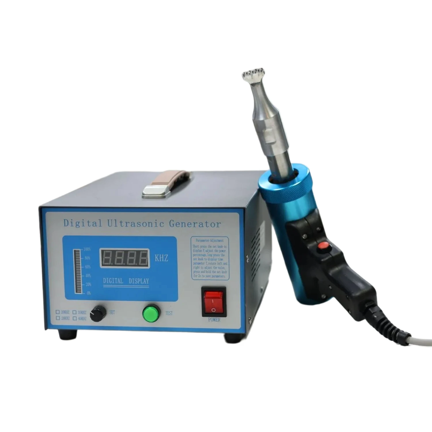 

KH-28KHZ Hand Held Ultrasonic Welding Machine Chicken Manure Belt Welding Machine