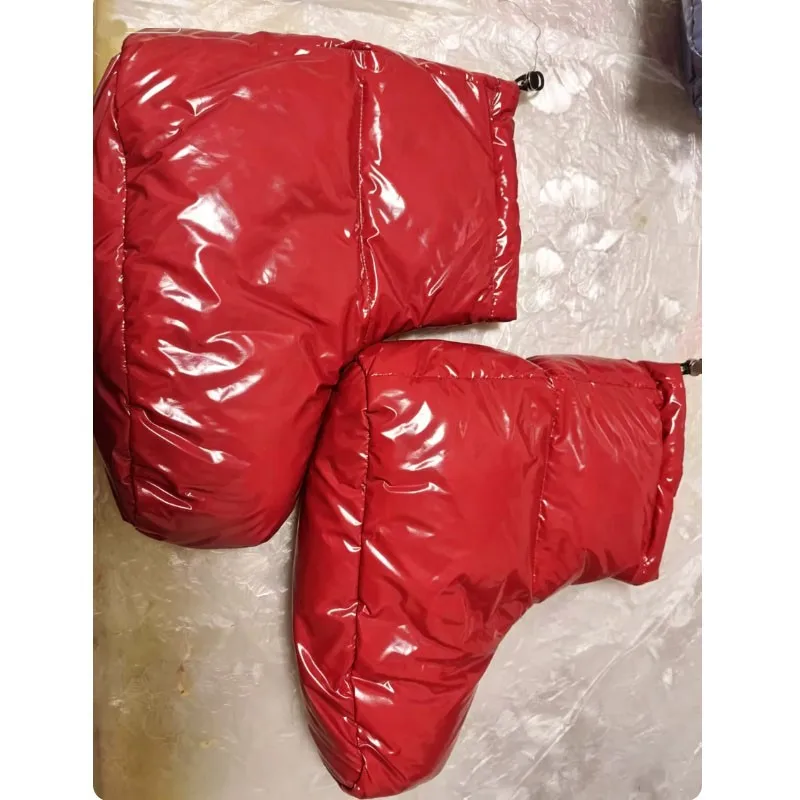 Handmade Down Adult Foot Covers And Gloves Soft Smooth Waterproof Booties Wrap Fluffy Warmth ABDL Mittens Socks Comfortable 1set