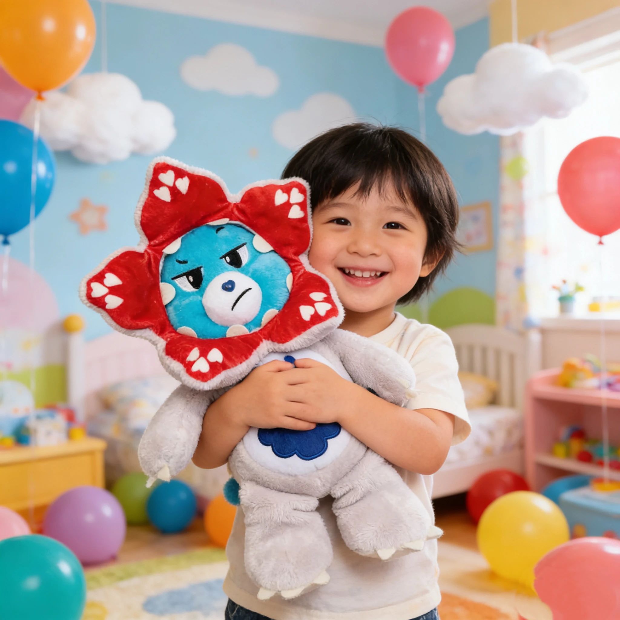 

2025 New Cannibal Flower Love Bear Cartoon Plush Toy Demon God Cute Bear Doll Girl Boy Plush Toy Festival Gift