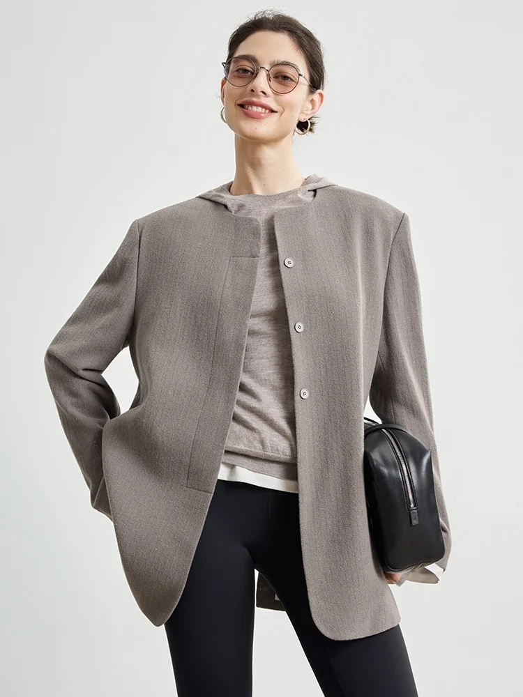 

mat round Ne Woolen Suit Jaet Versatile Ele Commute Workwear Chinese Brand Women's Faion Winter Coat