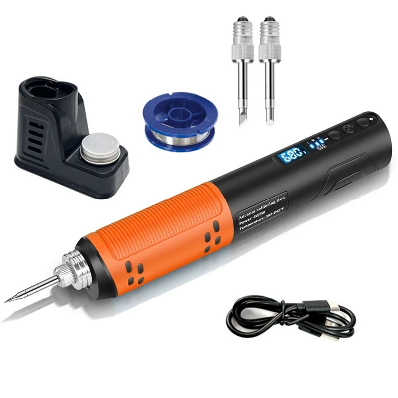 

ABYN-Digital Display USB Wireless Soldering Iron Kit Portable Soldering Iron Pen USB Rechargeable Electronic Welding Tool