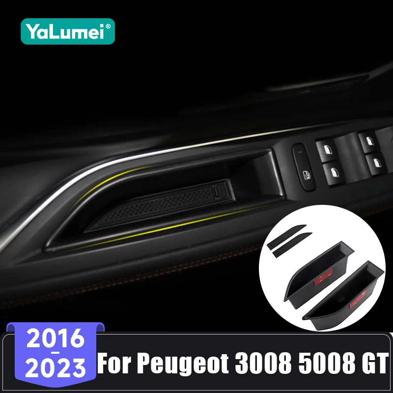 Für Peugeot 3008 5008 GT Hybrid 2016-2023: Aufbewahrungsbox für Türgriff, Telefonhalter und Ablage