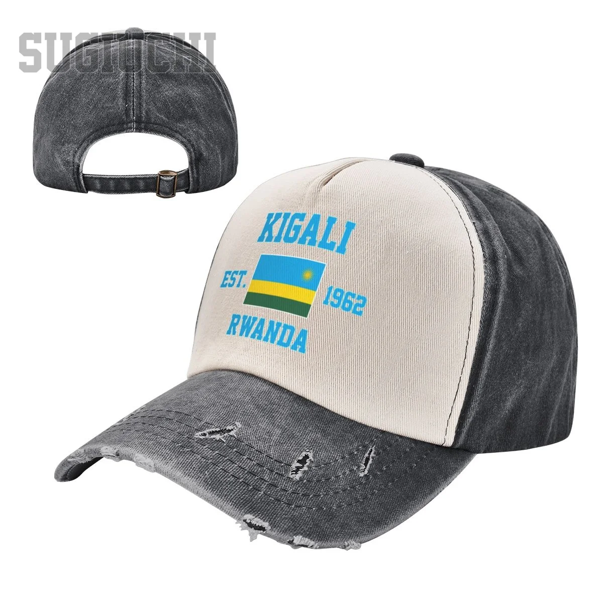 

Unisex Baseball Cap Rwanda EST.1962 Kigali Capital Men Women Vintage Hats Washed Cotton Trucker Gift