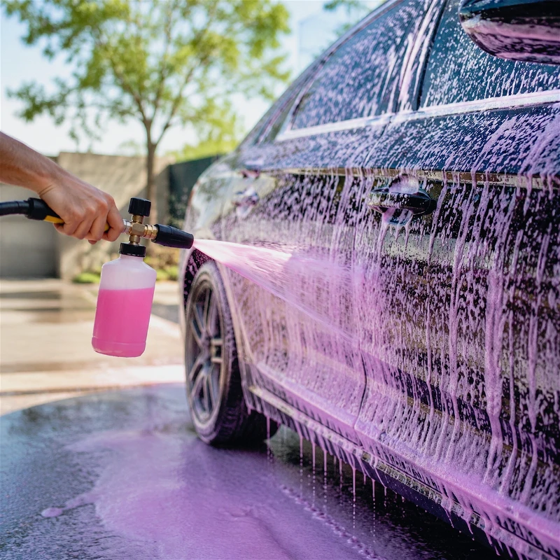 SIKEZHAN Pink Snow Foam Pre-Wash Concentrate 100ml High Foam Formula Deep Cleaning Car Shampoo Safe for All Finishes Detailing