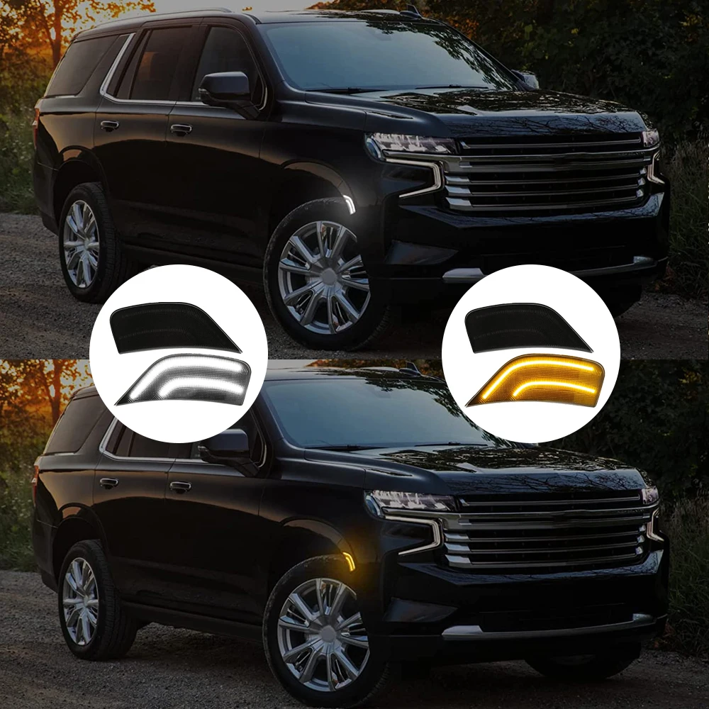 

2pcs Car LED Side Marker Lights 2023 84776453 84776452 For GMC Yukon XL Denali Chevrolet Tahoe Suburban Escalade 2021 2022