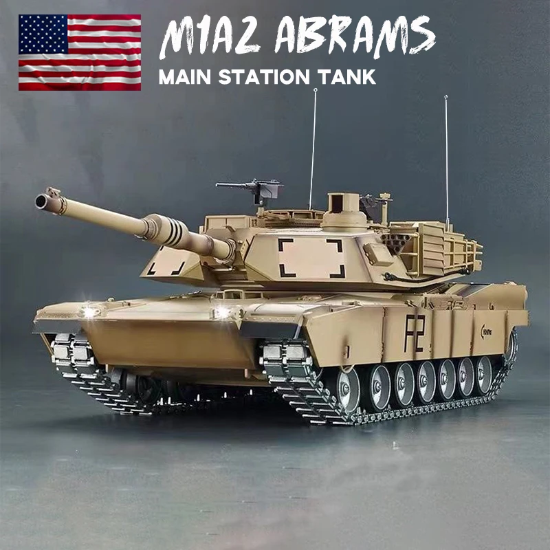 Heng Long 1/16 TK7.0 Dostosuj 3918 USA M1A2 Abrams RC Tank 360° ° Beczka wieżyczki Recoil BB Strzelanie TH17803-SMT5 Zabawki dla dzieci