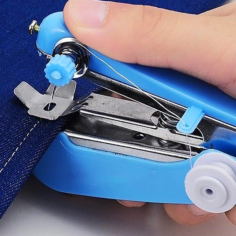 Mini Handheld Sewing Machine Manual Handy Needlework Cordless Stitch Sew Clothes Portable Household DIY Sewing Tools Accessories