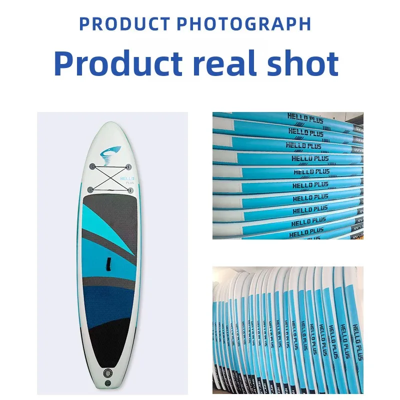 Hot Sale Paddle Board Wind Shark Blue Inflatable Surfboard Casual Yoga Pulp Board Standing Paddle Board Wholesale