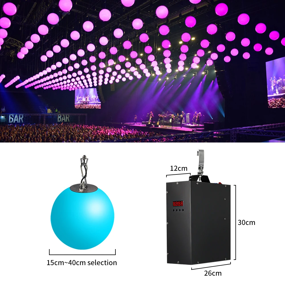 Imagem -06 - Led Cnc Lifting Ball para Iluminação de Palco 3d Wave Effect Light Lâmpada Cinética Colorida Dmx512 dj Disco Festa de Casamento Boate Rgb