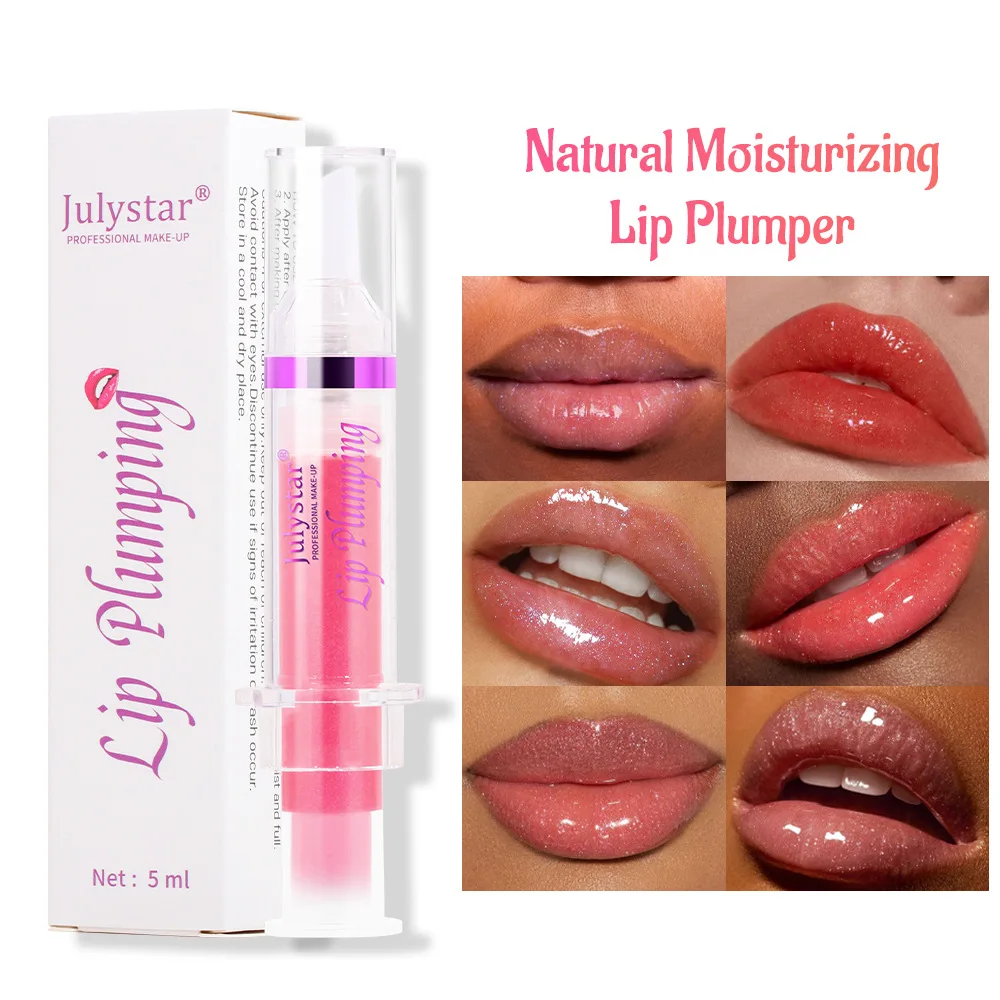 Julystar-Transparente Vidro Lip Glaze, Lip Gloss, Longa Duração Hidratante, Lip Brightening, Cosméticos Femininos