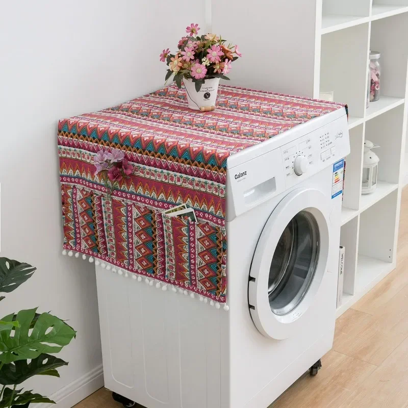 Refrigerator cotton linen cover washing machine cover multi-purpose cover single door refrigerator dust