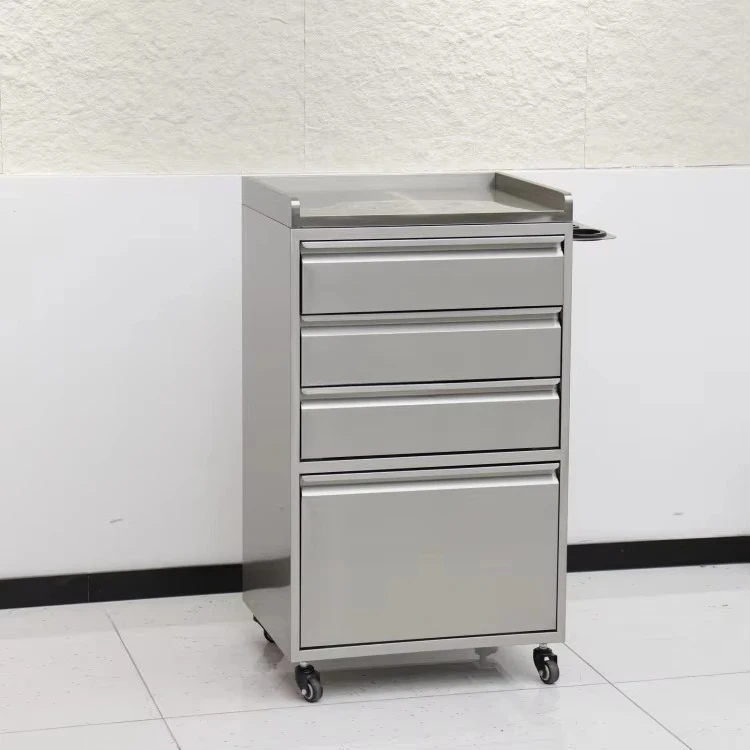 * Hair Salon Mirror Station Stainless Steel Barber Storage Furniture for Commercial Use