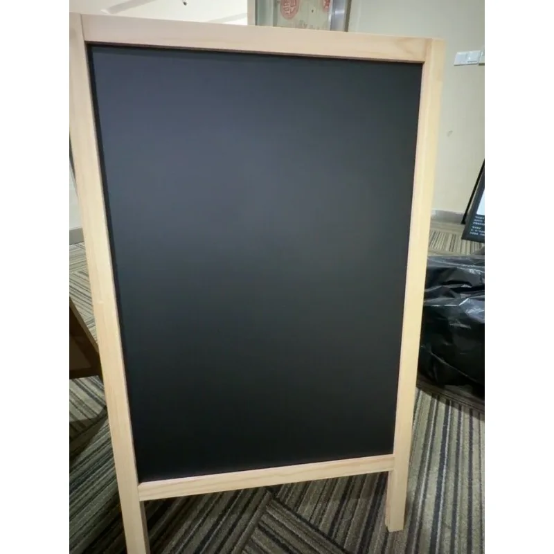 Floor standing handwritten black Panmunjom floor out-of-home advertising display sign restaurant milk tea shop coffee shop menu