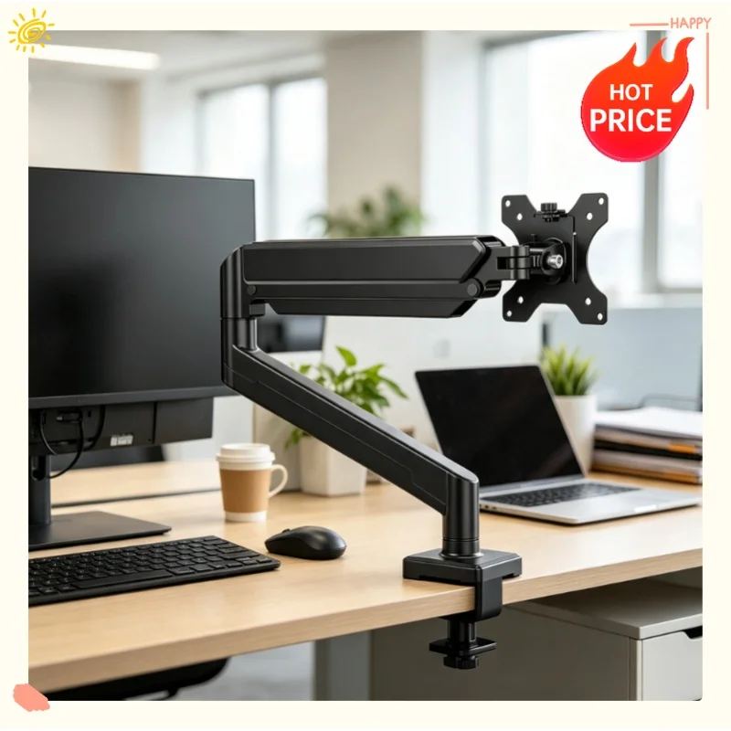 Universal Single Monitor Bracket Up To 32 Inches And 19.8 Lbs Per Screen Computer Desk Mount Stand Adjustable Computer Bracket