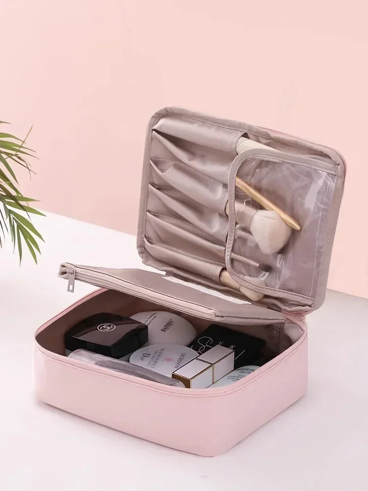 Women High Value Cosmetic Bag Portable Large Capacity Travel Toiletry Bag 3D Makeup Organizer Storage Pouch