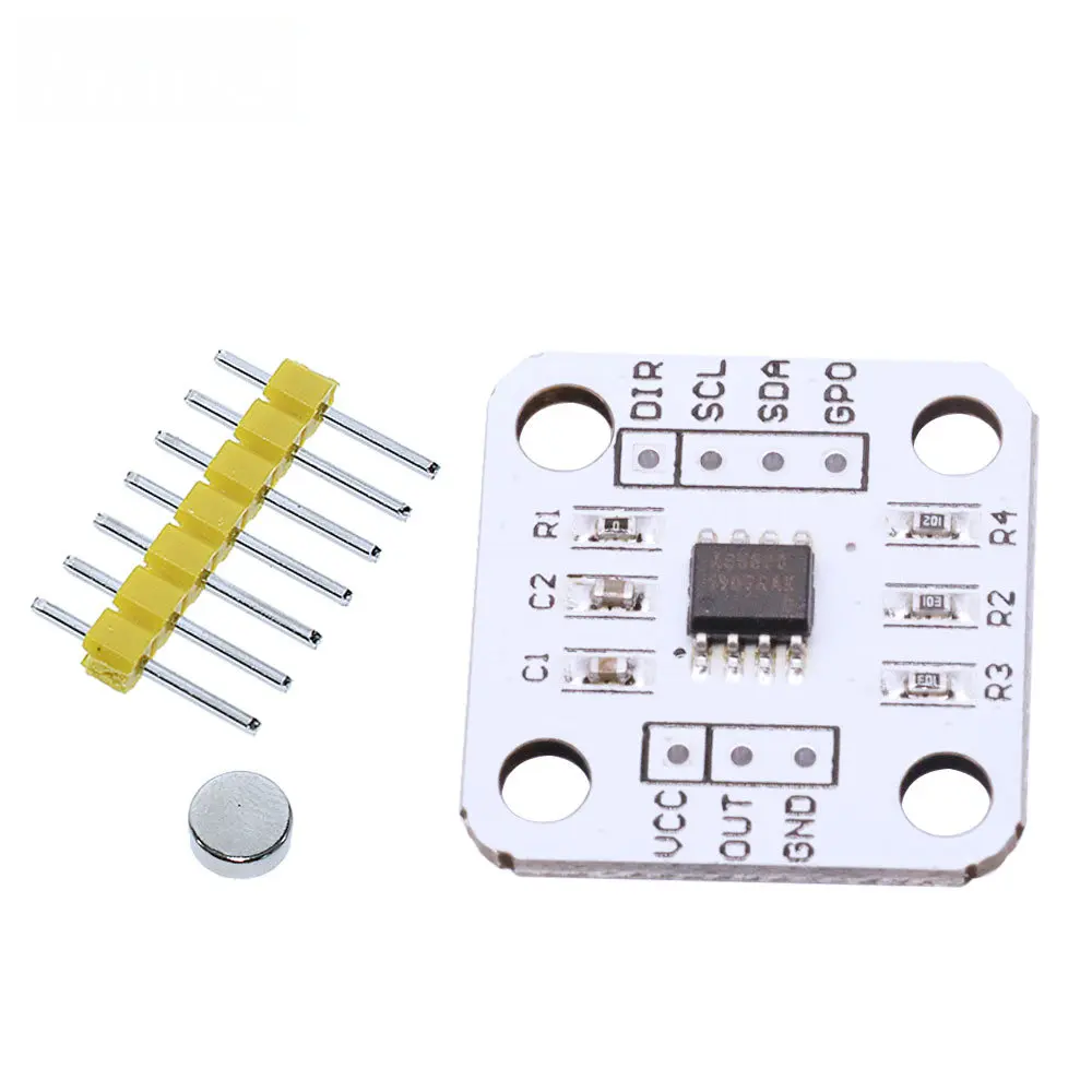 AS5600 Magnetic Encoder 12bit 3.3V High Precision Magnetic Induction Angle Measurement Sensor Module