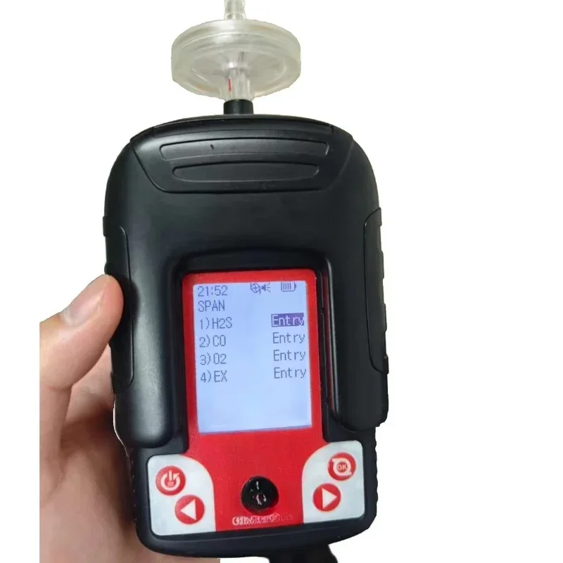 Portable multi-gas detector with explosion-proof housing for use in hazardous areas