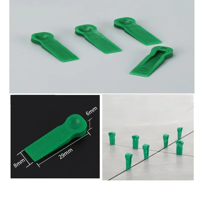 

300pcs Plastic Tile Wedge Spacer 2mm Reusable Leveling Clip Floor Locator Wall Ceramic Tiling Laying Nivelador Construction Tool