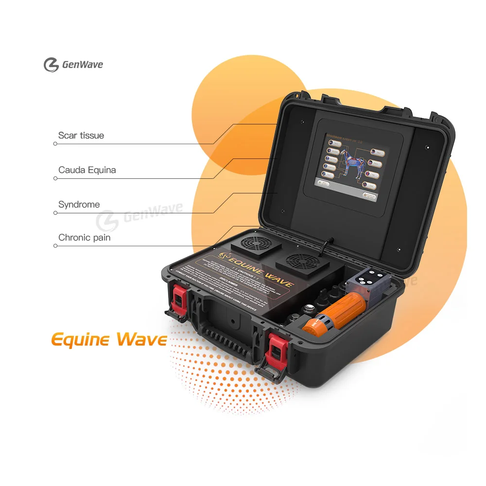 

Suitcase Shockwave Therapy Shock Wave Machine For Equine Health Easy to Carry