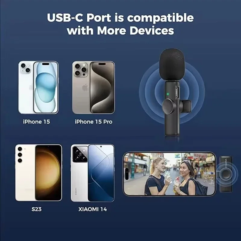 K11 전문 무선 라발리에 마이크, 아이폰, 아이패드, 안드로이드 라이브 방송, 게임 녹화, 인터뷰 미니 마이크