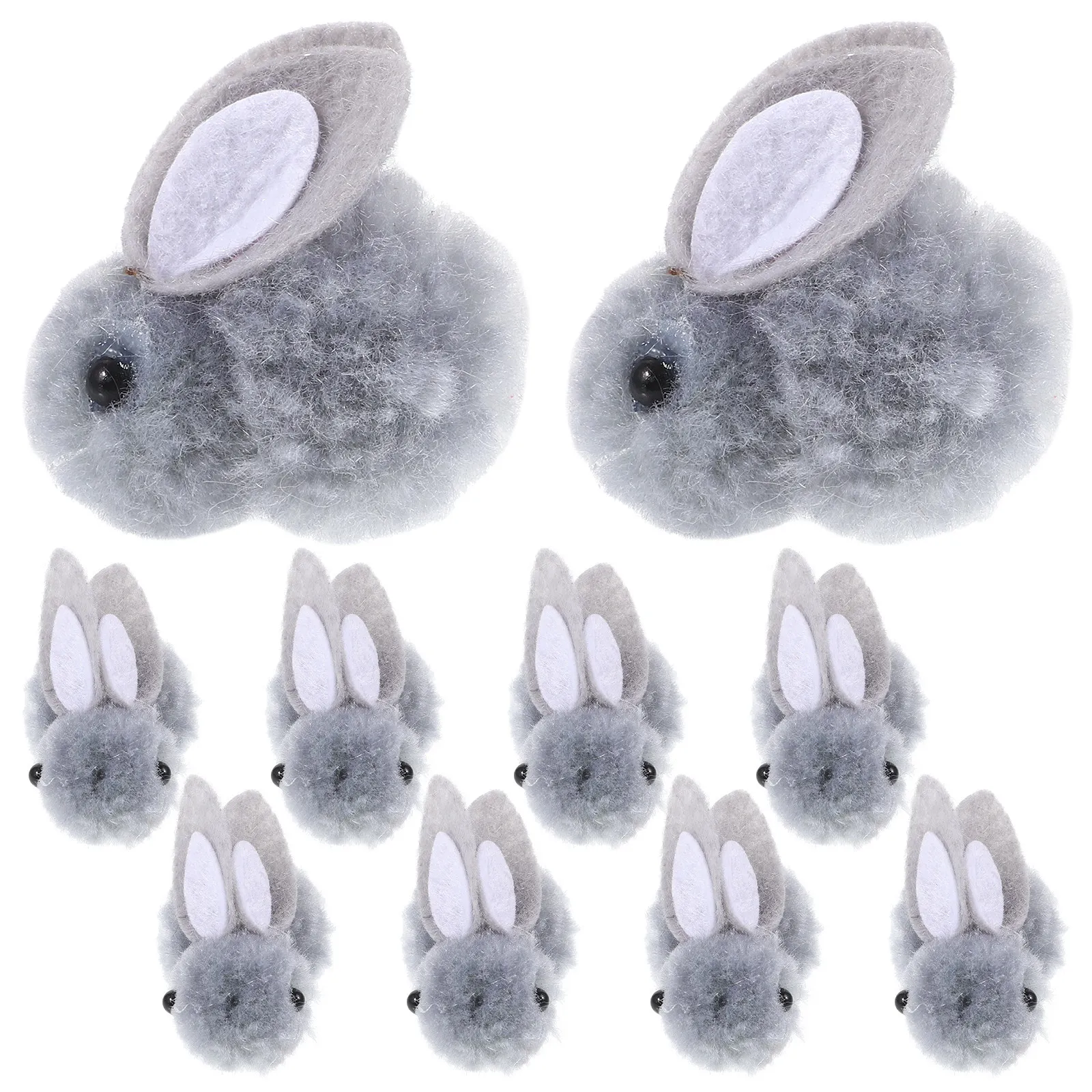 

10Pcs Mini Rabbit Ornament Easy DIY Craft Decor for Scarves Jackets Hats Backpacks Garment Supplies Cute Rabbit Clothing Adorn