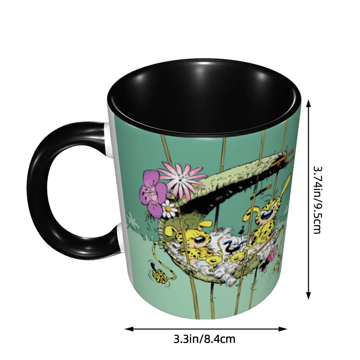 Marsupilami With Family In Nest Coffee Mugs DIY Custom Comic Cartoon Ceramic Mug Cup Creative Present